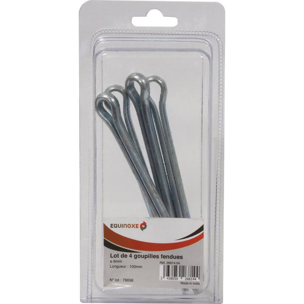 Goupilles fendues 8x100mm - blister de 4 - 26814.04