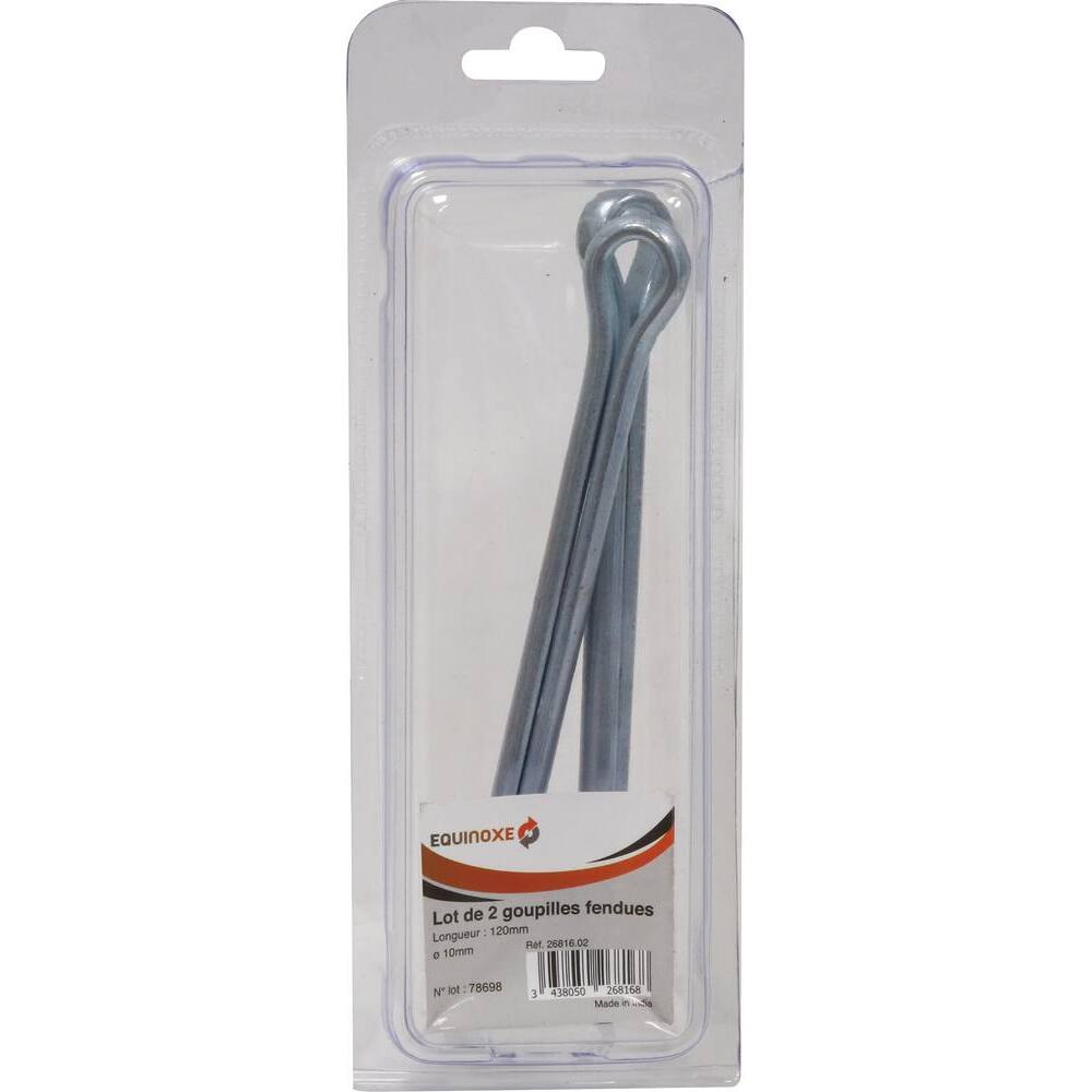 Goupilles fendues 10x120mm - blister de 2 - KLIPPER - 26816.02