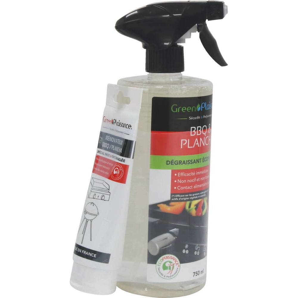 Kit dégraissant écopuissant + rénovateur BBQ plancha GREEN PLAISANCE - 28901