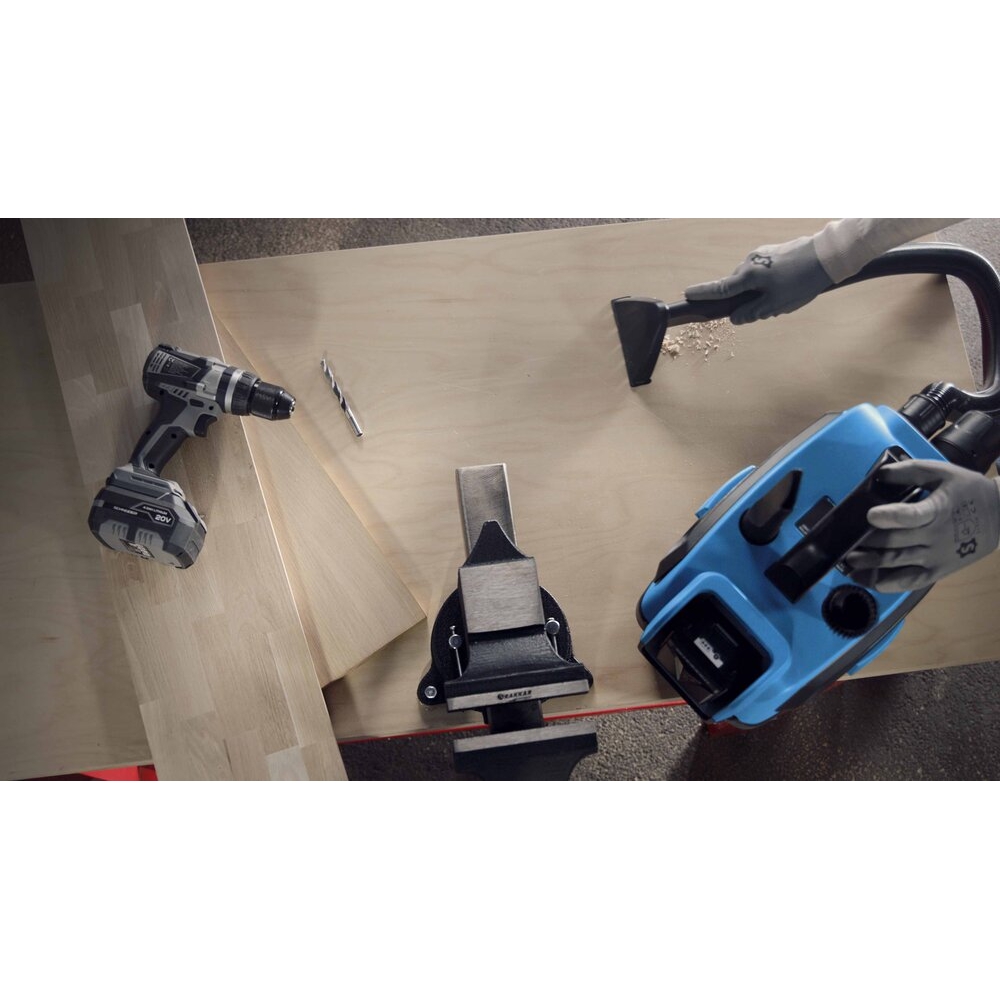 Aspirateur eau et poussière 7,5L 150W sur batterie 20V - 1 batterie 2Ah SCHNEIDER ASPI - 50000