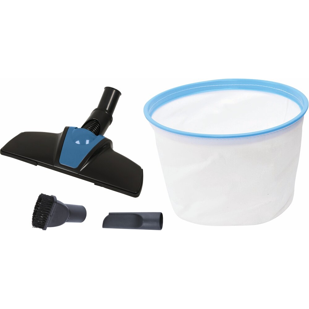 Aspirateur eau et poussière 30L 230V 1200W cuve inox/ prise électroportatif/ décolmatage/ souffleur SCHNEIDER ASPI - 50005