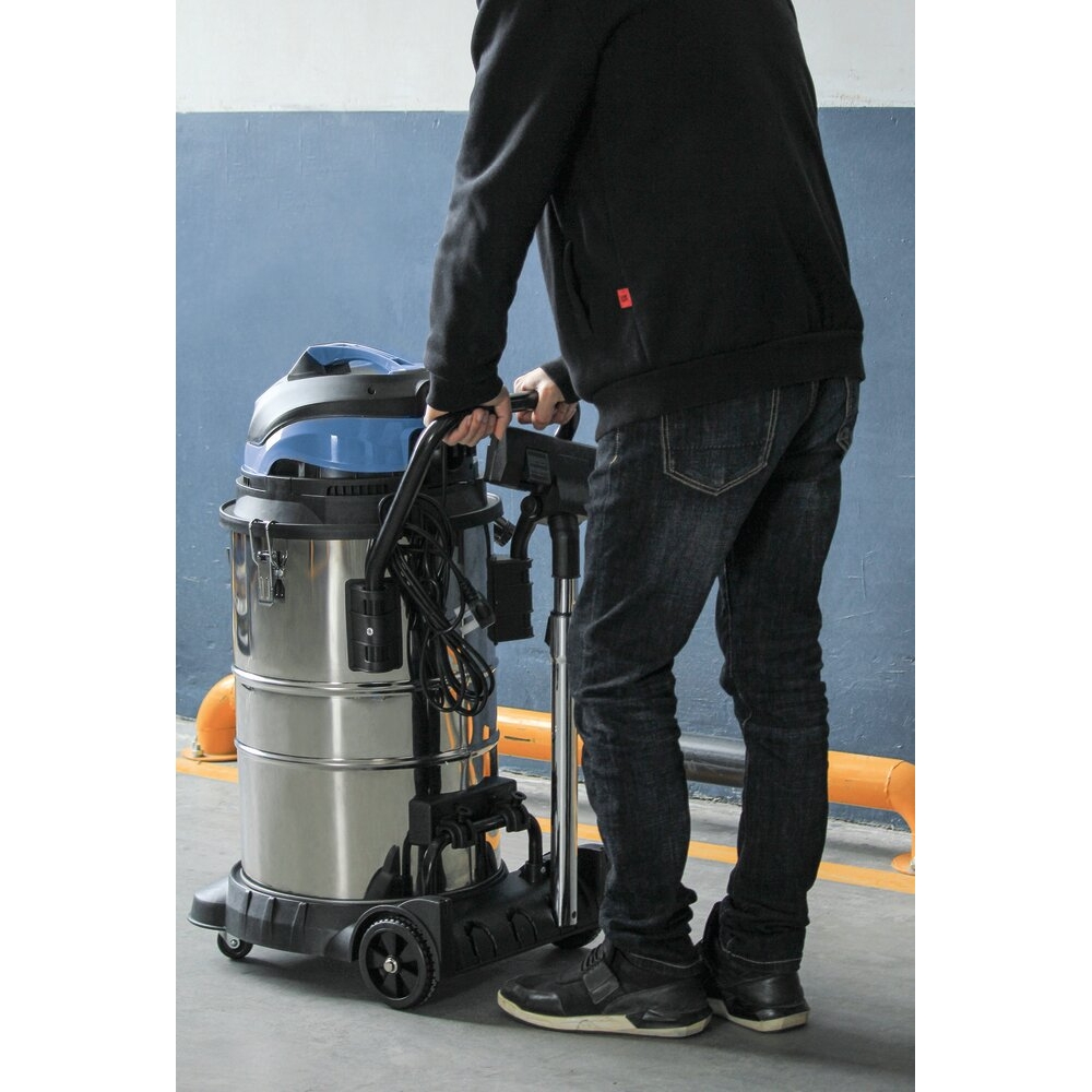 Aspirateur eau et poussière 50L 230V 1200W cuve inox basculante/décolmatage/souffleur SCHNEIDER ASPI - 50006
