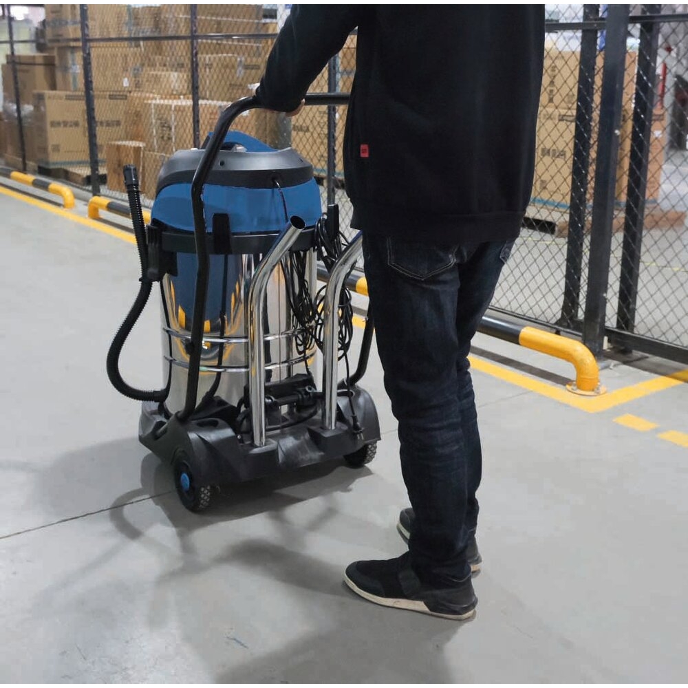 Aspirateur eau et poussière 60L 230V 2400W cuve inox basculante/2 moteurs SCHNEIDER ASPI - 50007