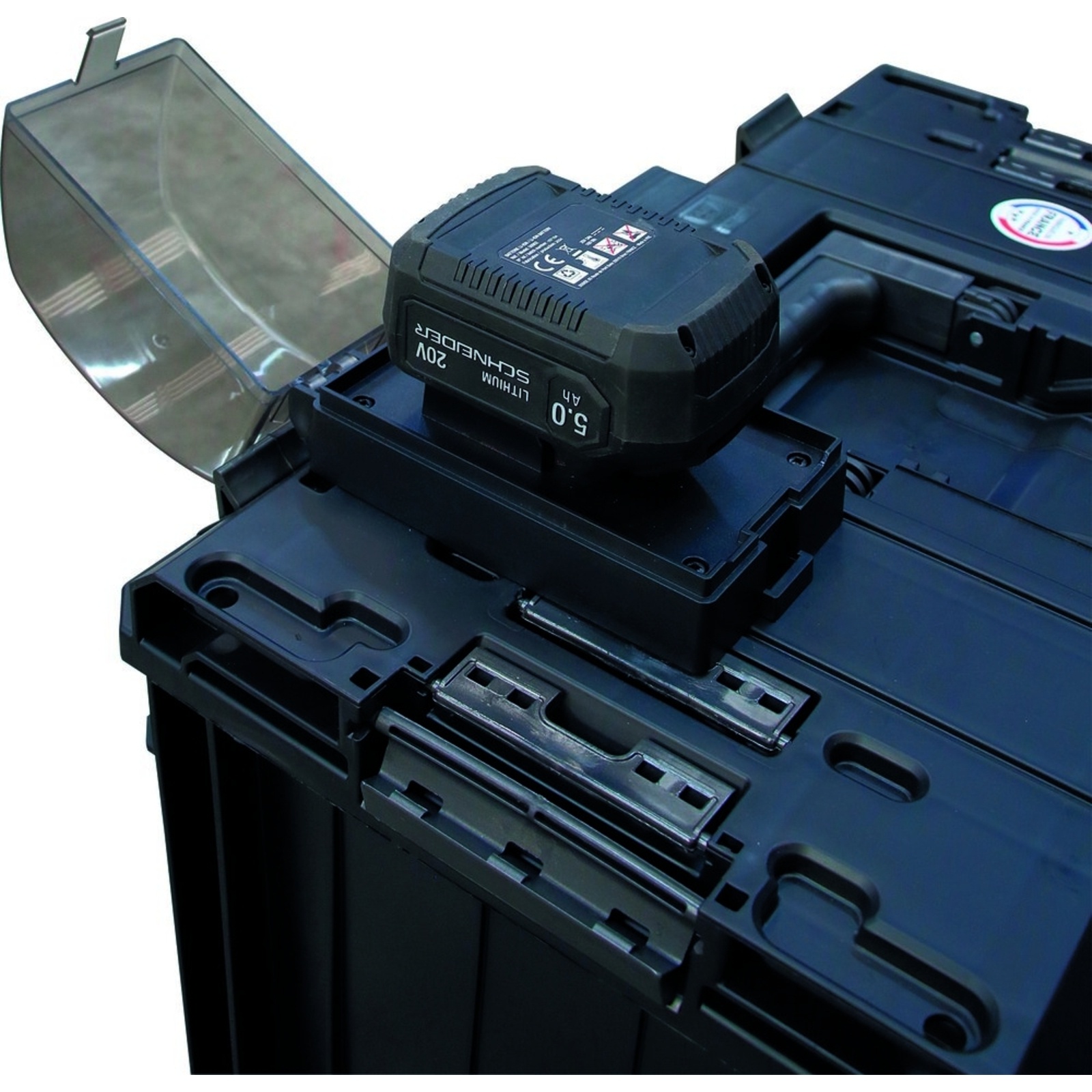 Pompe à gasoil 20V Li-ion 45 l/min avec tuyau d’aspiration et refoulement SCHNEIDER TRANSFERT - 50430