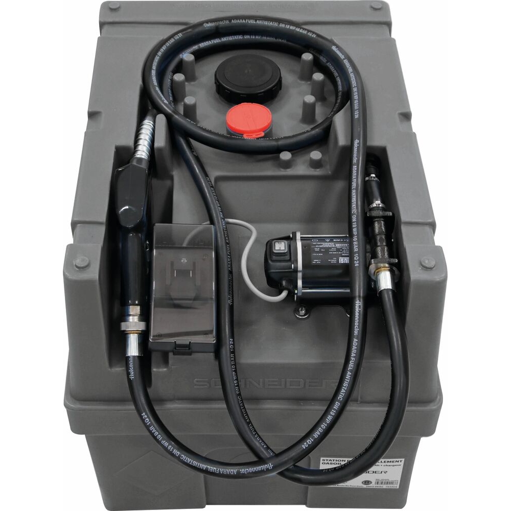 Cuve de ravitaillement gasoil PE 200L avec kit pompe à gasoil et plateforme 20V Li-ion sans batterie SCHNEIDER TRANSFERT - 50440