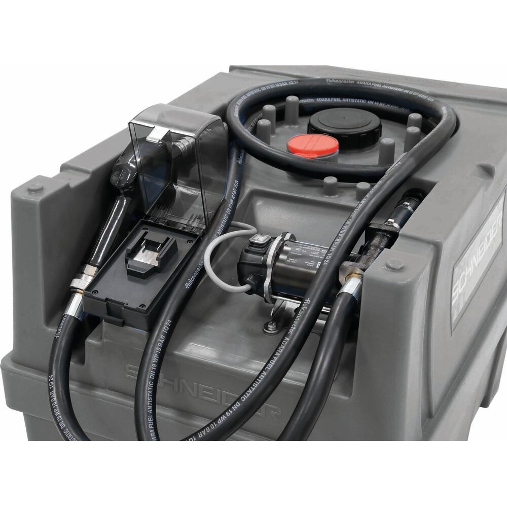 Cuve de ravitaillement gasoil PE 200L avec kit pompe à gasoil et plateforme 20V Li-ion sans batterie SCHNEIDER TRANSFERT - 50440