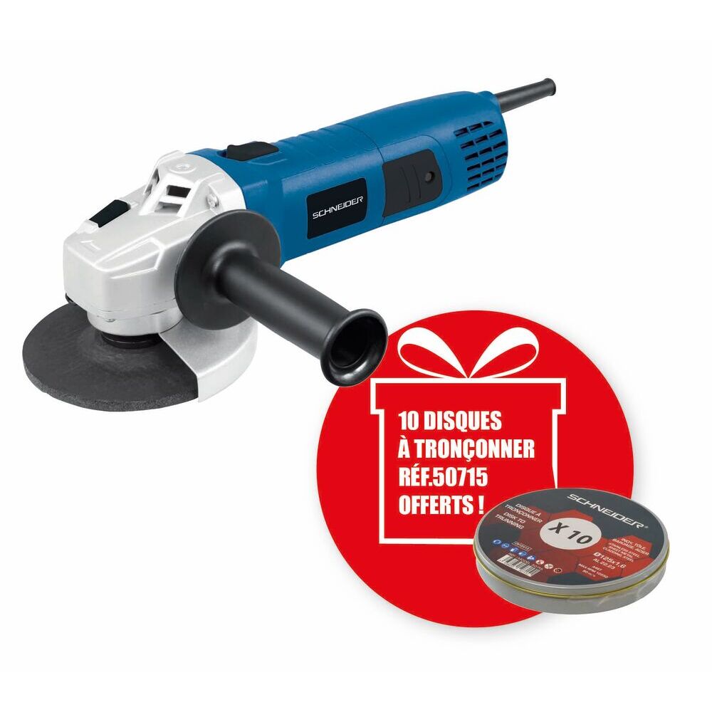 Meuleuse d'angle filaire 125mm 230V 1400W - boîte carton - SCHNEIDER ELECTRO - 50527