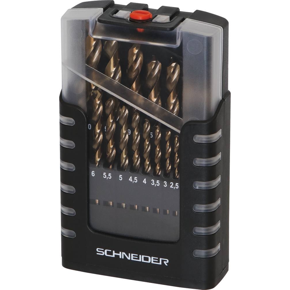 Coffret PVC de 19 forets métaux HSS 5% cobalt taillés meulés de 1 à 10mm SCHNEIDER ELECTRO - 50606