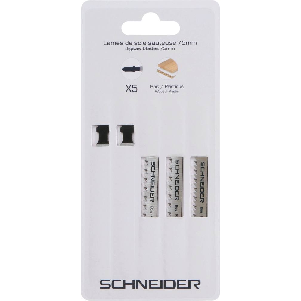 Lame de scie sauteuse 75mm bois/pvc - lot de 5 pcs SCHNEIDER ELECTRO - 50750