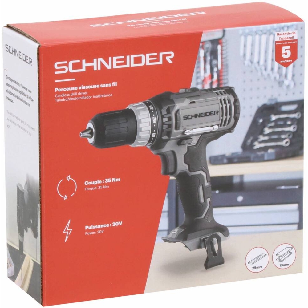 Perceuse visseuse 20V 35Nm - boîte carton SCHNEIDER ELECTRO - 50805