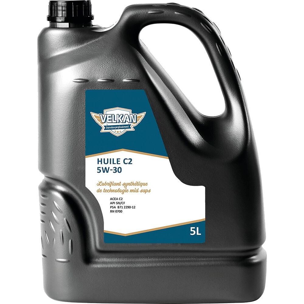 Huile pour moteur C2 5W30 - bidon de 5L VELKAN - 51100
