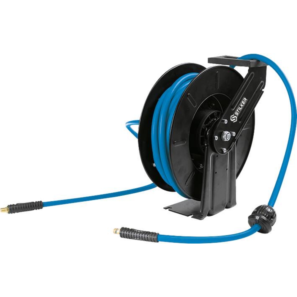 Enrouleur automatique orientable de tuyau d'air 20m+1,5m STILKER - 51323