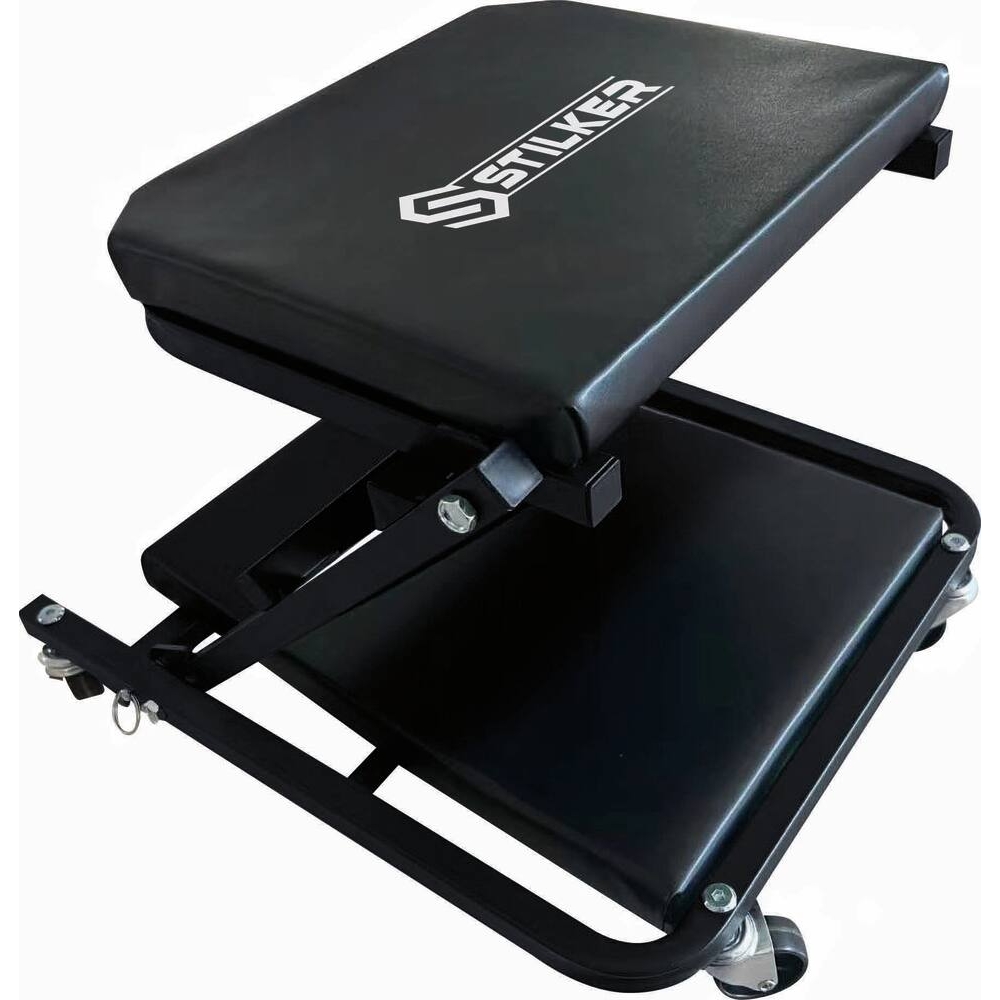 Chariot de visite 6 roues avec appui tête-repliable en tabouret 150kg STILKER - 52652