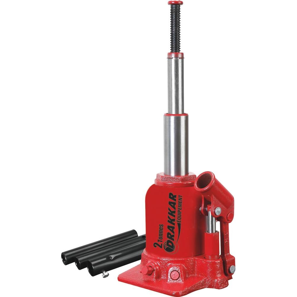 Cric bouteille hydraulique télescopique 2T DRAKKAR - 52855