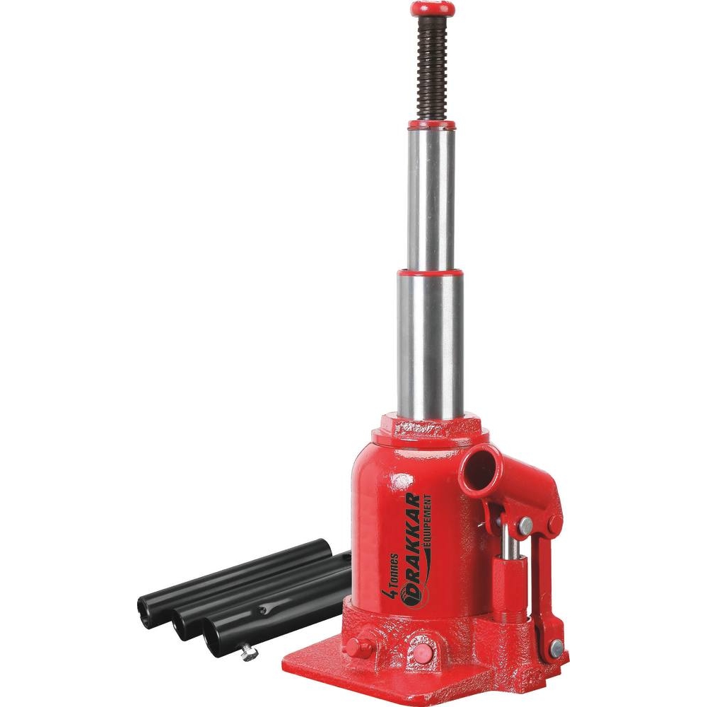 Cric bouteille hydraulique télescopique 4T DRAKKAR - 52860