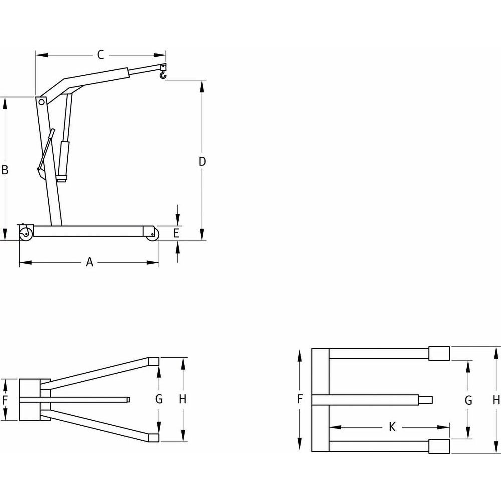 Grue d'atelier pliante 1T STILKER - 53006