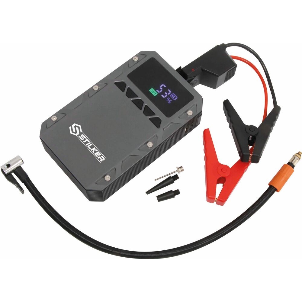 Booster 12V 800A avec power bank 8000 mAh et gonfleur STILKER - 54205