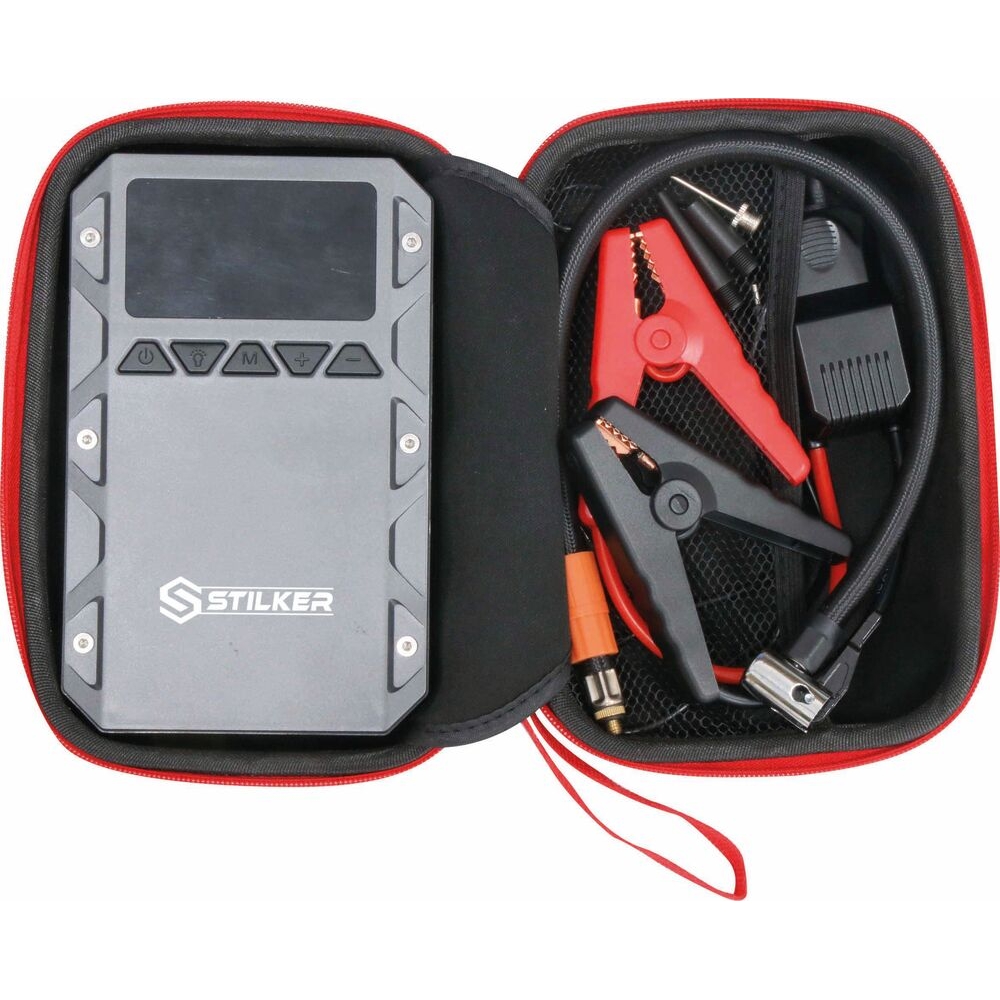 Booster 12V 800A avec power bank 8000 mAh et gonfleur STILKER - 54205