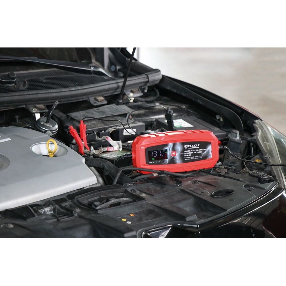 Chargeur de batterie automatique 6/12V 10A DRAKKAR - 54242