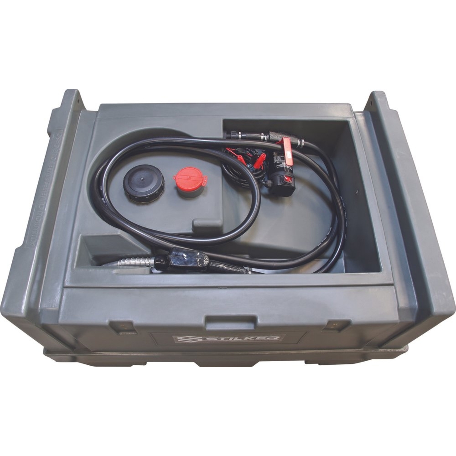 Cuve de ravitaillement gasoil 400L avec kit pompe à gasoil 12V 40 l/min + pistolet auto STILKER - 56002