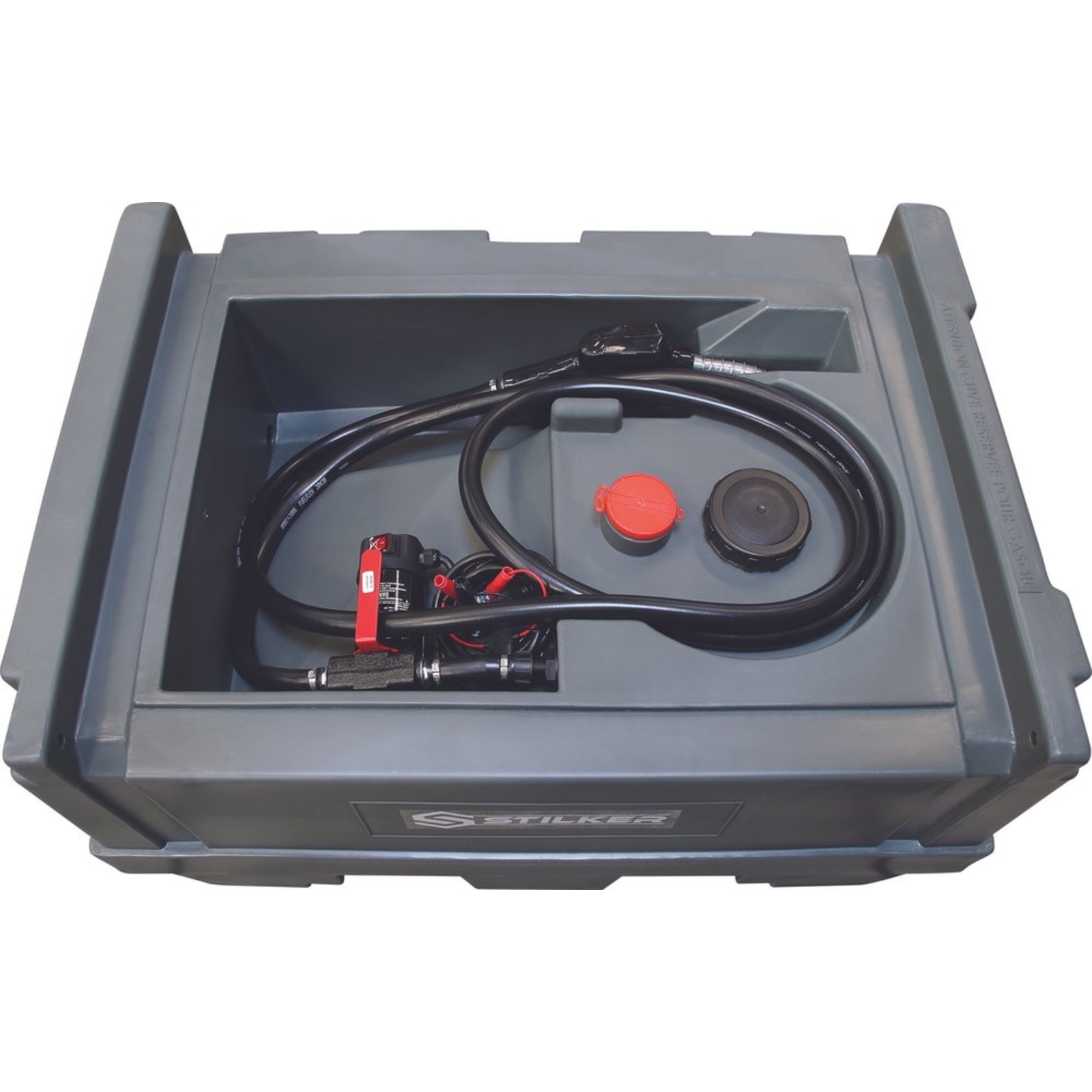 Cuve de ravitaillement gasoil 400L avec kit pompe à gasoil 12V 40 l/min + pistolet auto STILKER - 56002