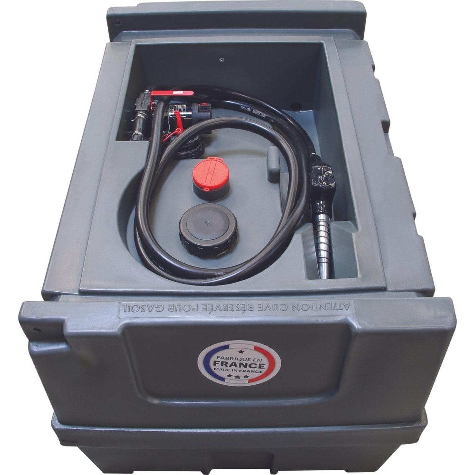 Cuve de ravitaillement gasoil 400L avec kit pompe à gasoil 12V 40 l/min + pistolet auto STILKER - 56002