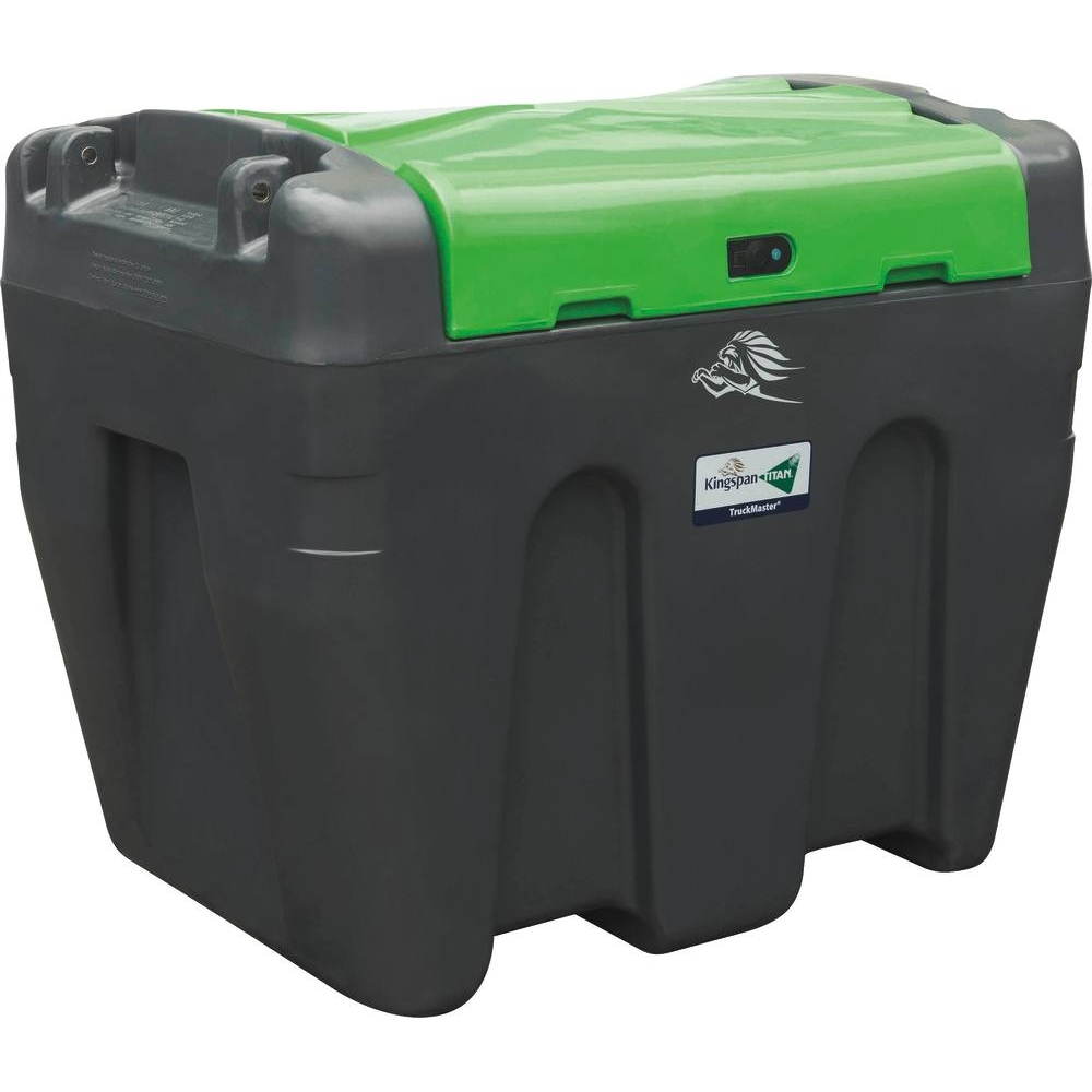 Cuve de ravitaillement gasoil PE 900L avec kit pompe à gasoil 12V 50 l/min et pistolet automatique et capot KINGSPAN - 56010