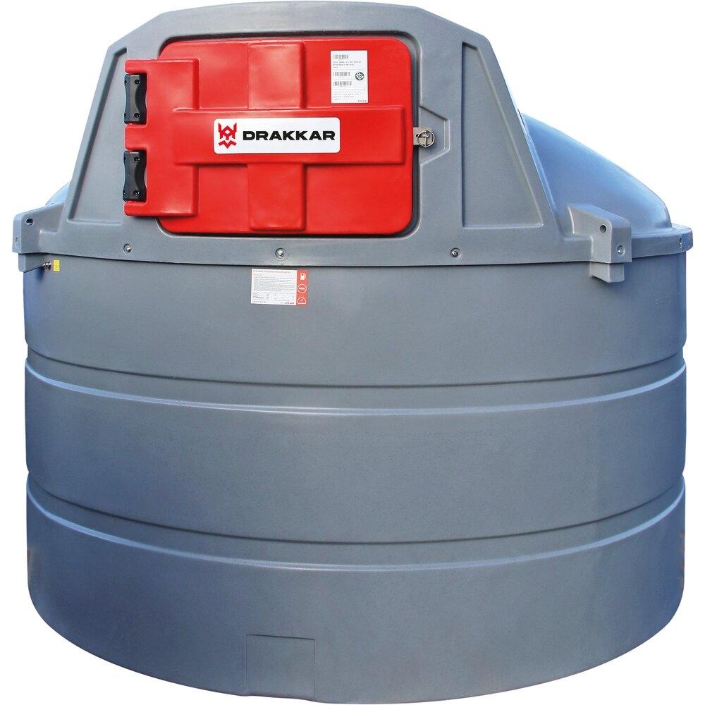 Cuve de stockage gasoil PEHD 5000L DP avec armoire intégrée pour station à gasoil 230V 100 l/min pistolet automatique/compteur/filtre DRAKKAR EQUIPEMENT - 56044