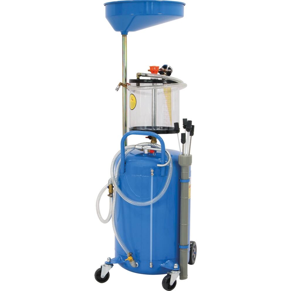 Vidangeur d'huile pneumatique mobile par gravité et aspiration 70L avec préchambre STILKER - 56760
