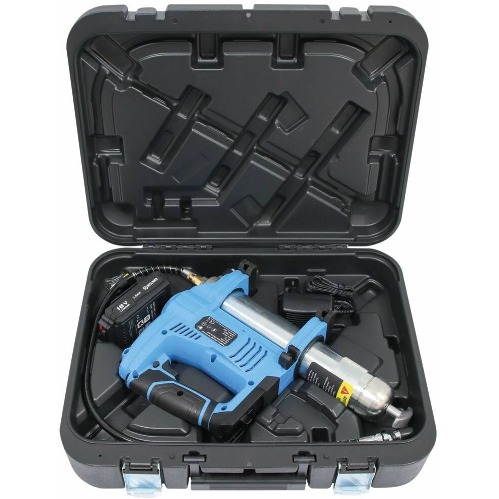 Pompe à graisse 18V 690 bar max - 1 batterie Li-ion 2Ah - 1 chargeur 1,7A - en mallette STILKER - 56850