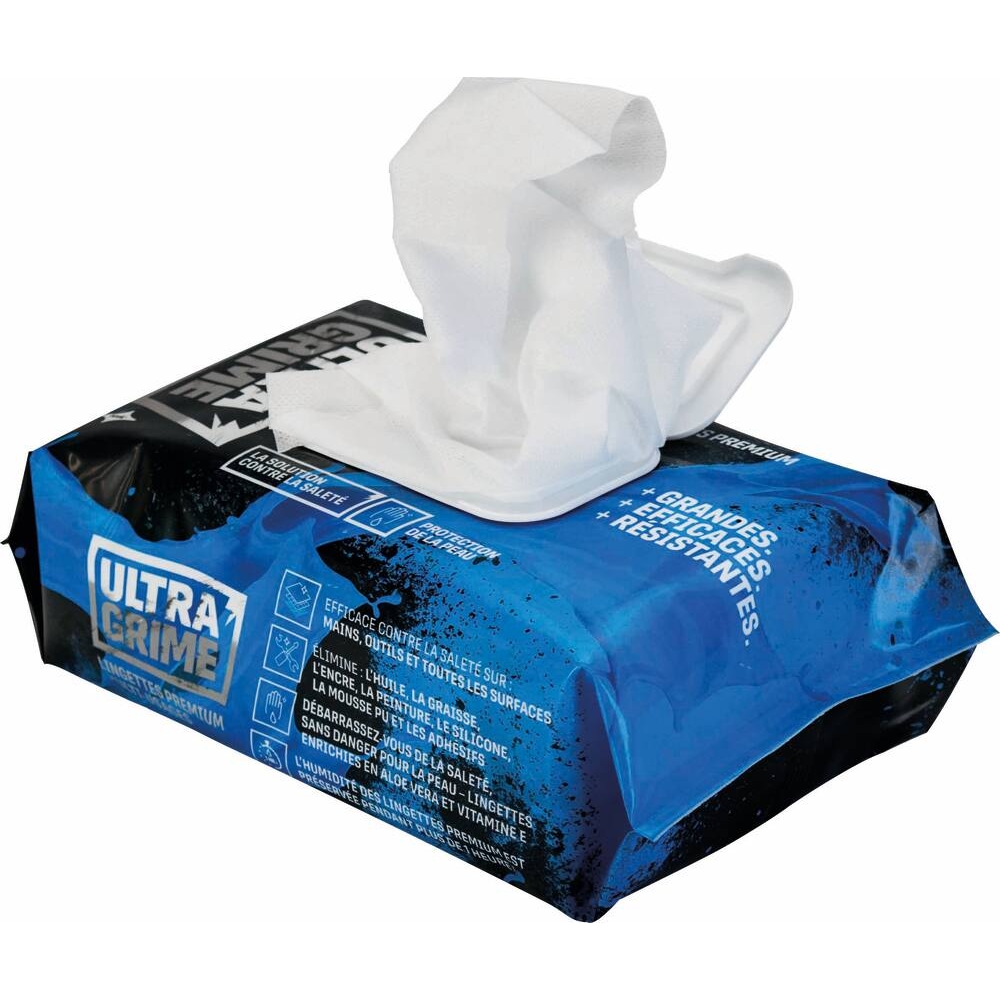 Boîte de 100 lingettes PRO MULTI-USAGE - format 38x25cm ULTRA GRIME - 57565