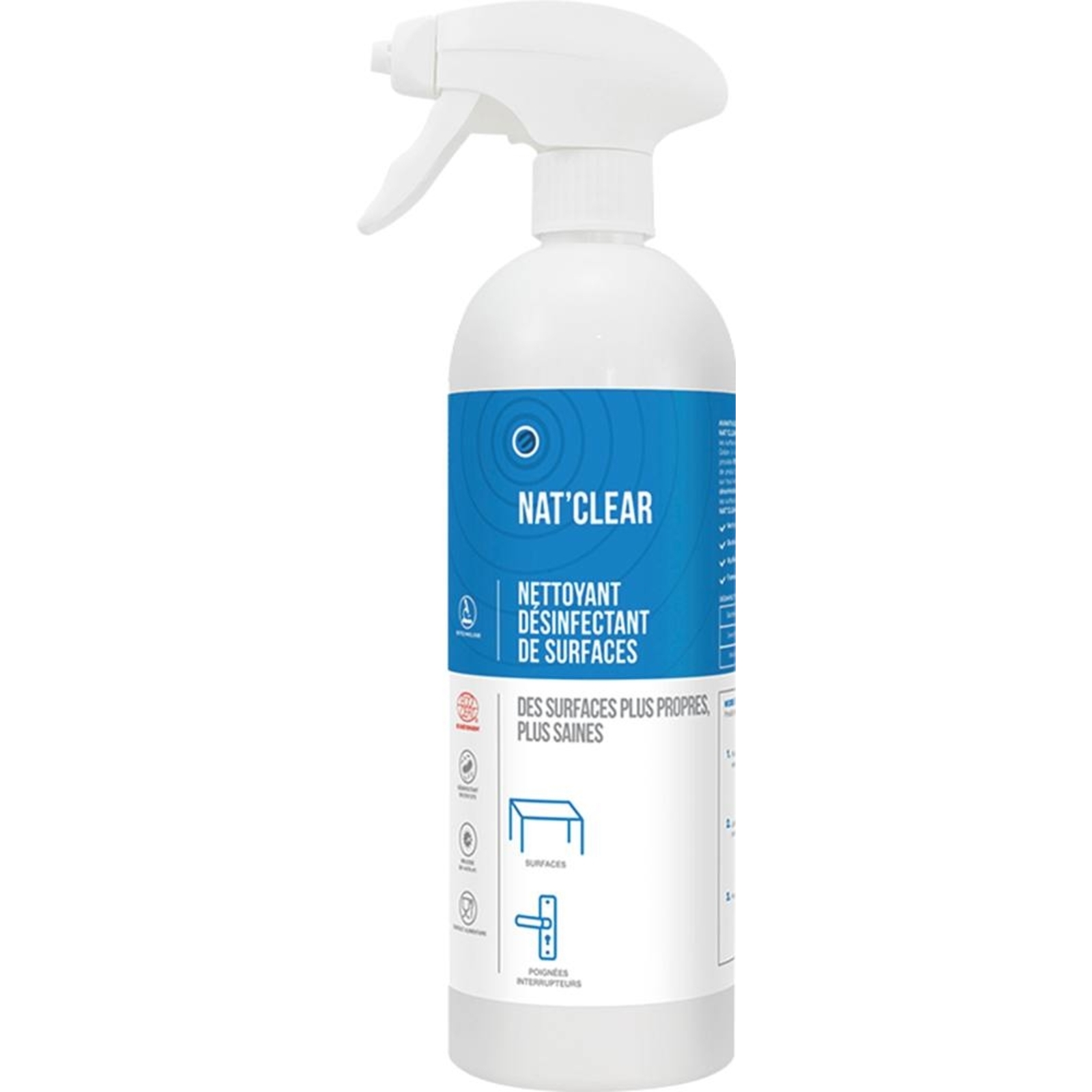 Nettoyant surfaces lisses vitres et écrans écocertifié - flacon spray de 750ml ECOWAY - 57635