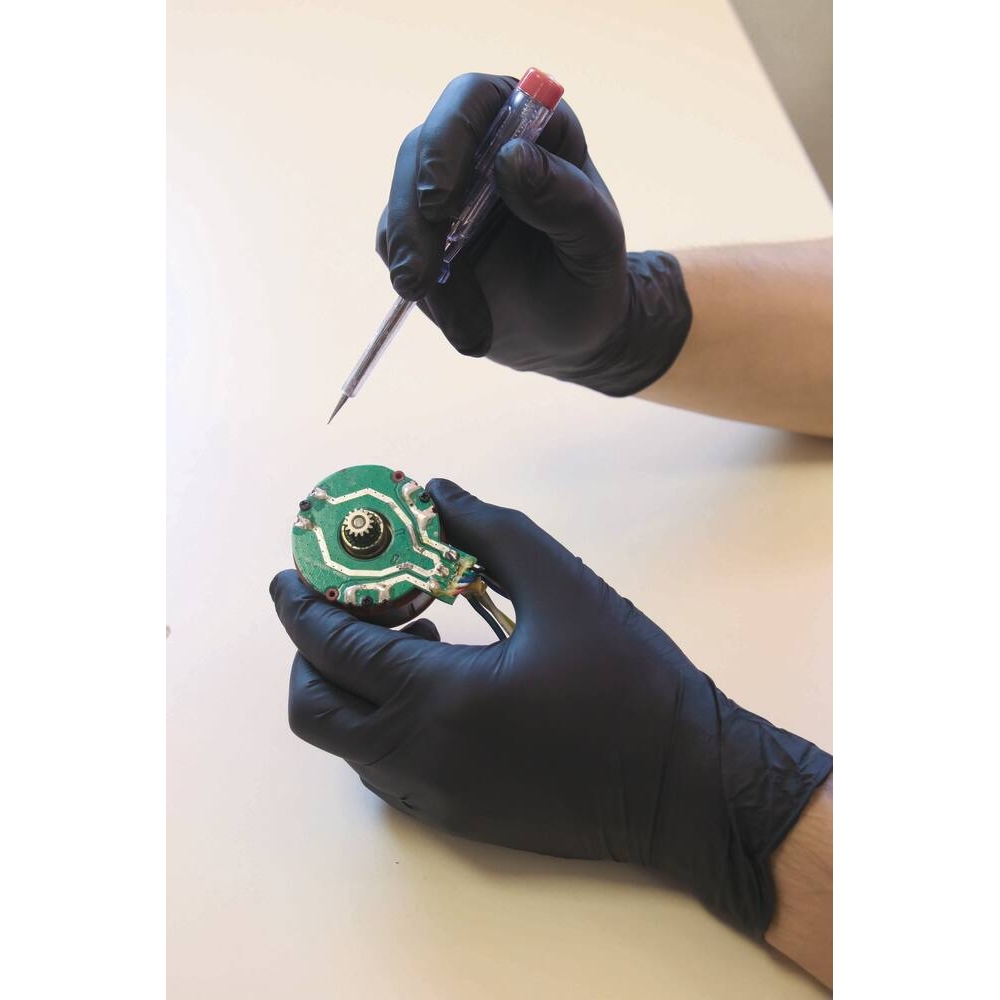 BOITE DE 100 GANTS NITRILE JETABLE BIODEGRADABLE NOIR XL 240MM 0,10MM - SHOWA - 65026