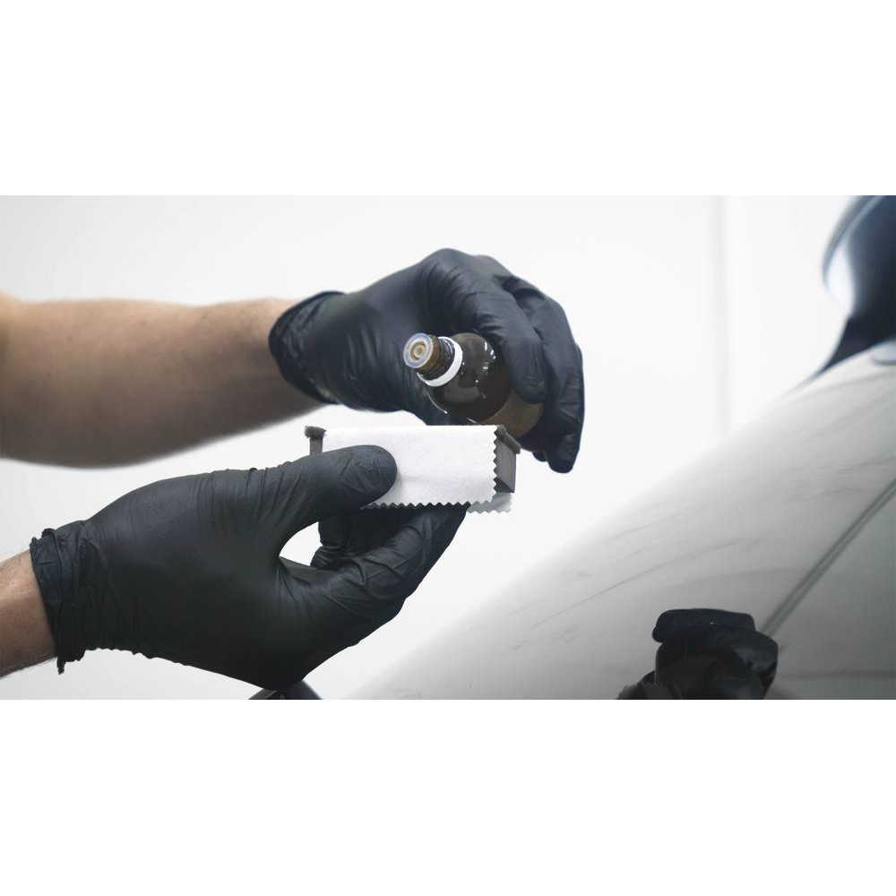 Gants jetables ambidextres nitrile 240mm 0,09mm noir T8 - Boîte de 100 pcs MERCATOR - 65034