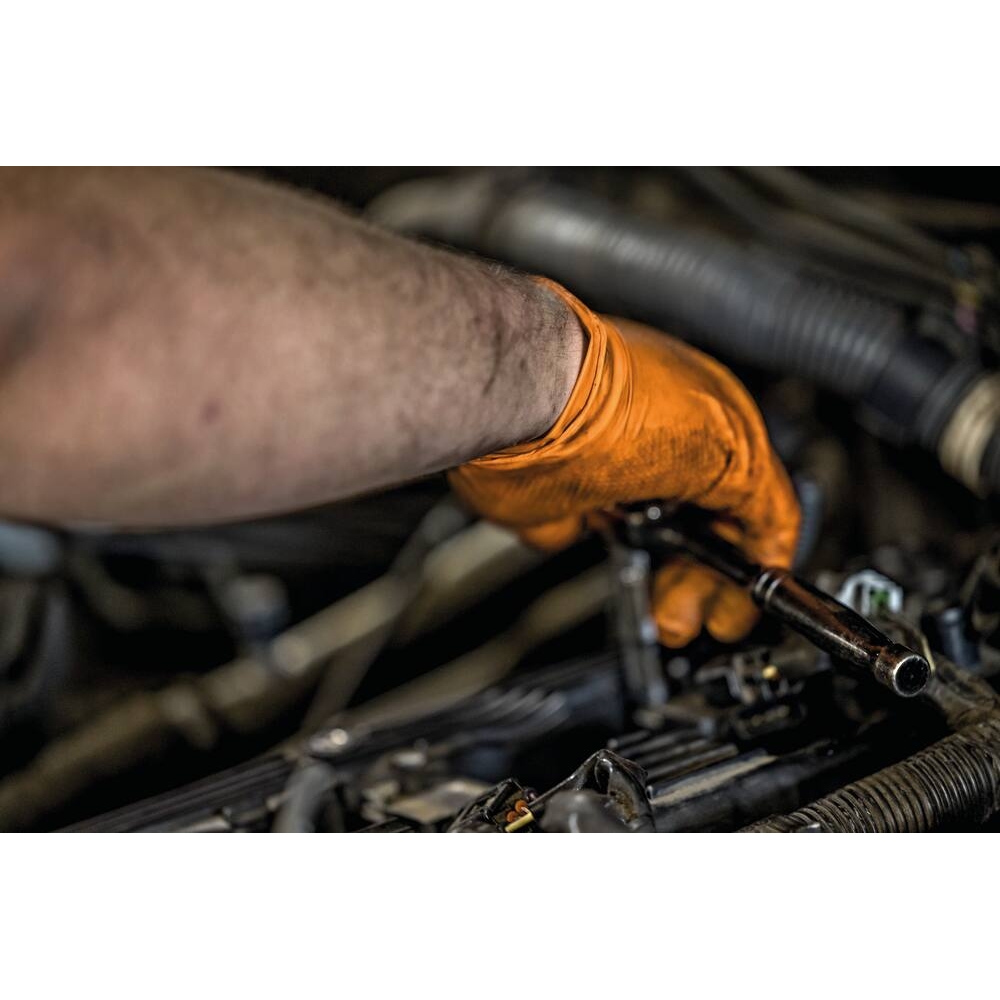 Gants jetables nitrile orange T10 - Boîte de 90 pcs - STILKER - 65103