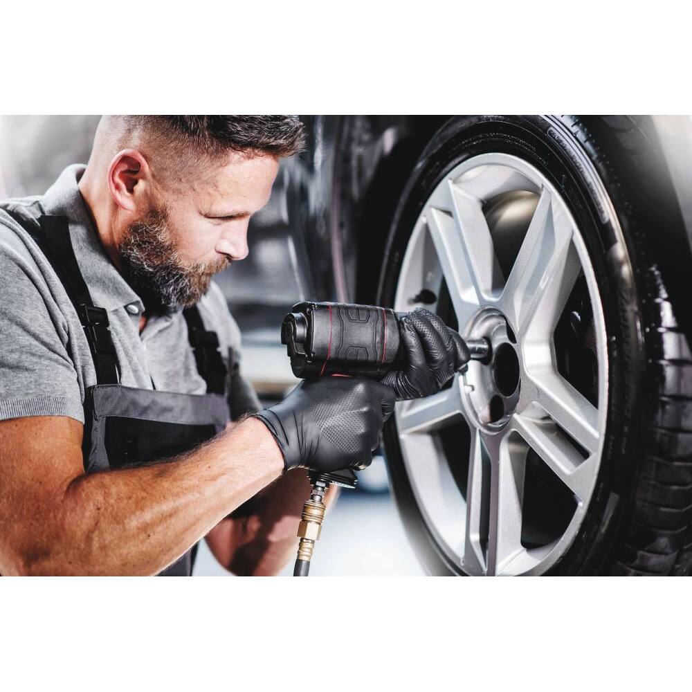 Gants jetables ambidextres nitrile 240mm 0,18mm noir T8 - Lot de 100 boîtes de 50 - MERCATOR - 65152.100