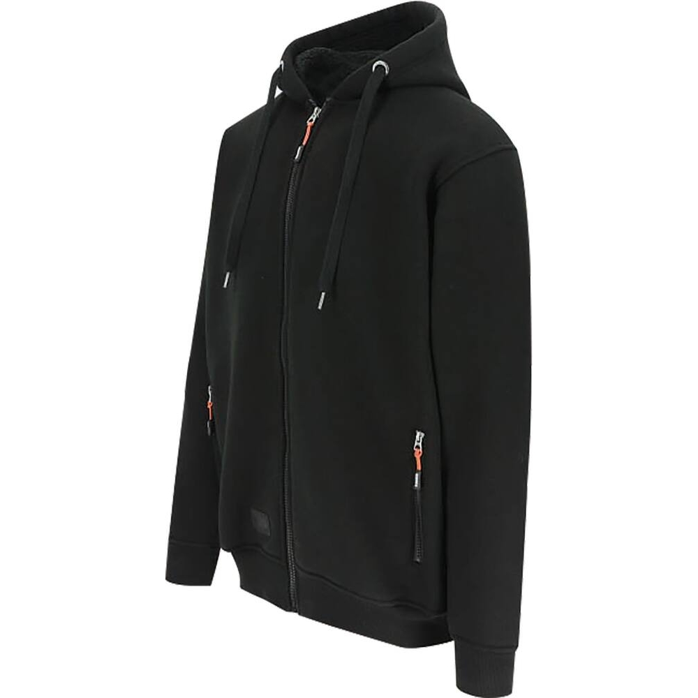 Gilet à capuche poches zippées noir - HEROCK