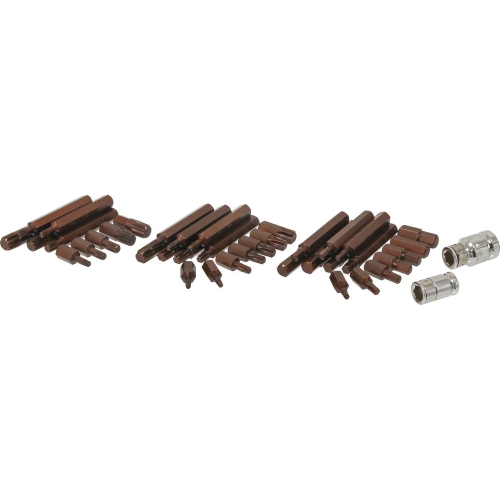 Embout hexagonal 10mm XZN/hexagonal/Torx avec 2 douilles 1/2