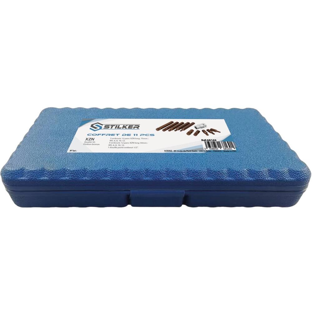 Embout hexagonal 10mm XZN de M5 à M12 avec douille porte embout 1/2
