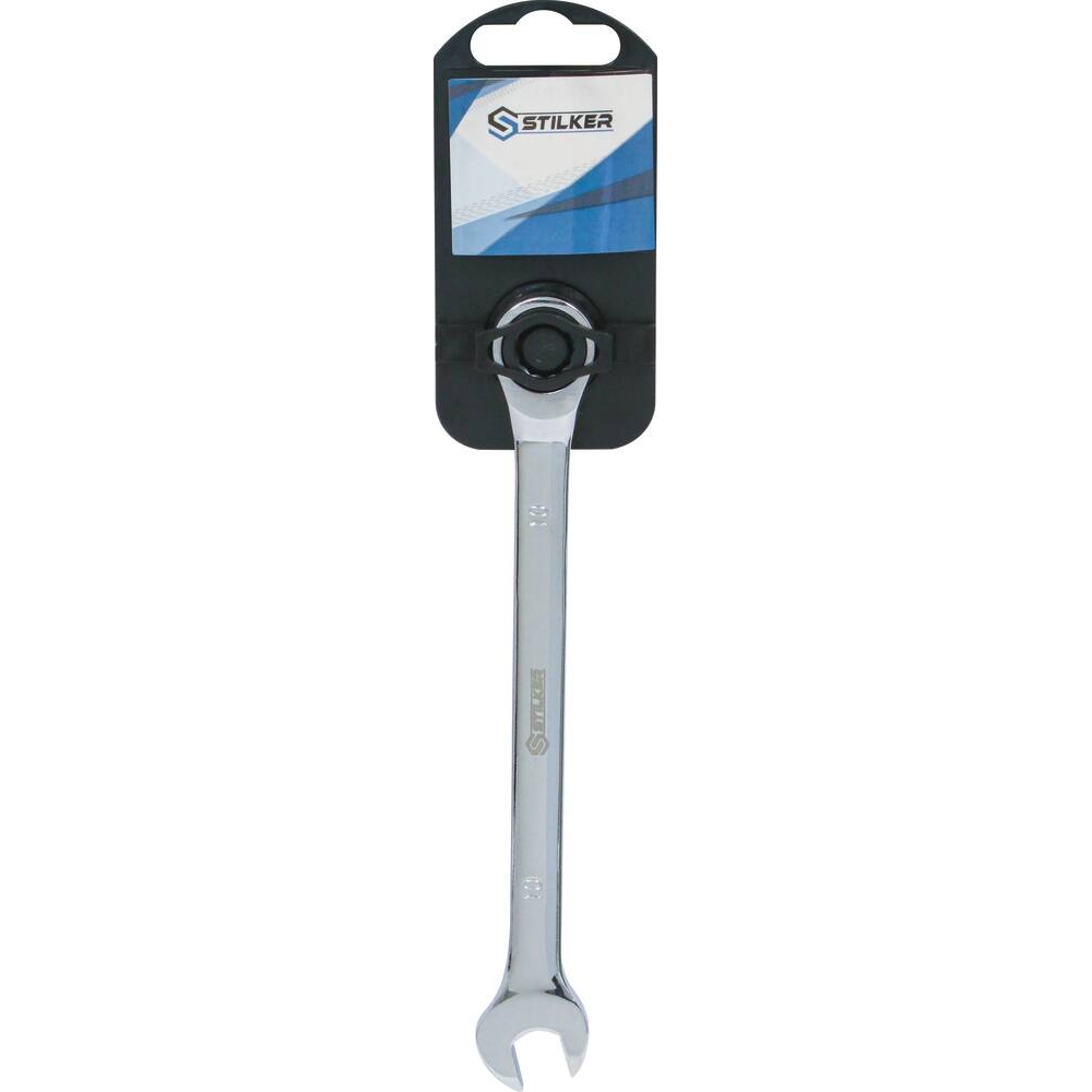 Clé mixte droite à cliquet de 10mm 72 dents - carte STILKER - 68754