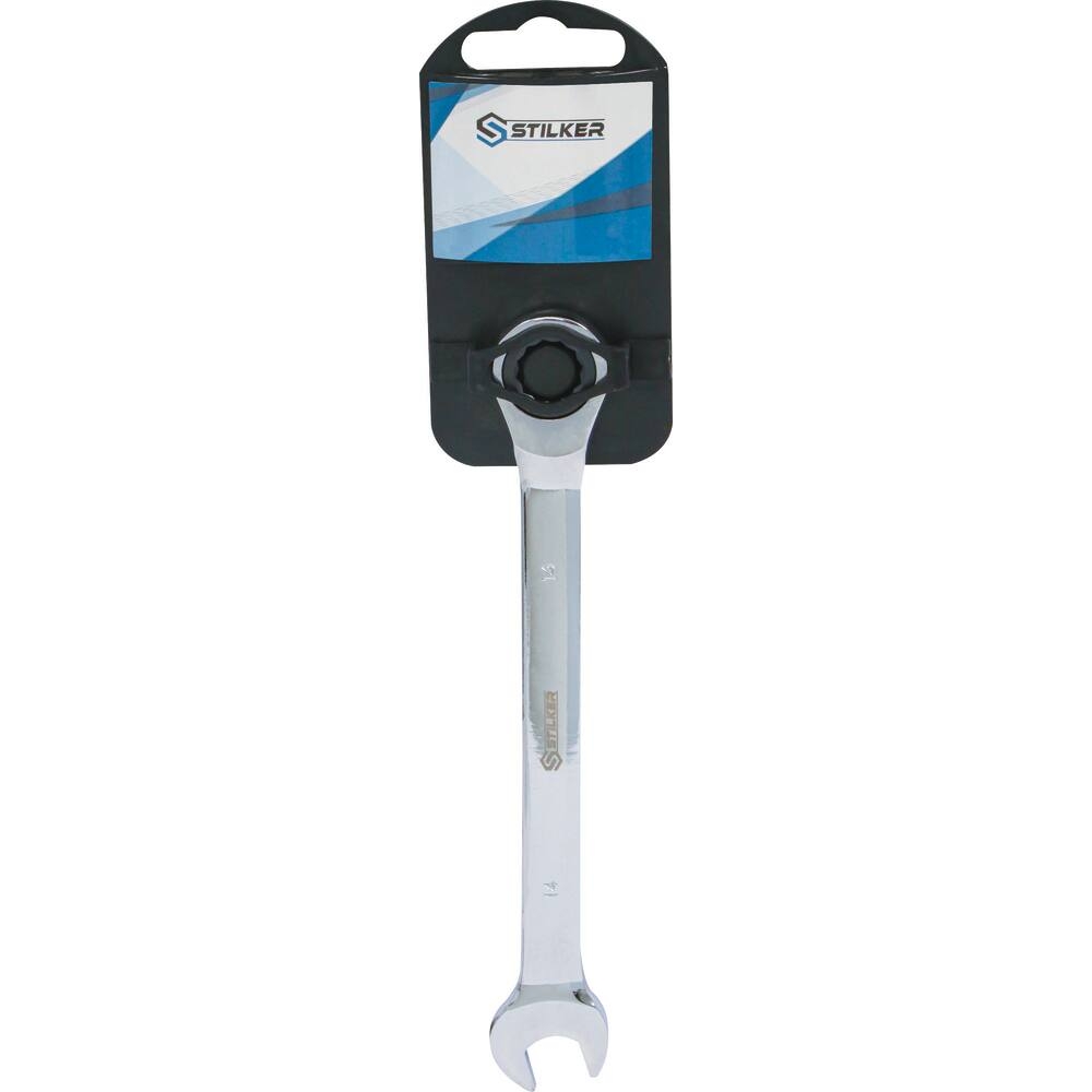 Clé mixte droite à cliquet de 14mm 72 dents - carte STILKER - 68758