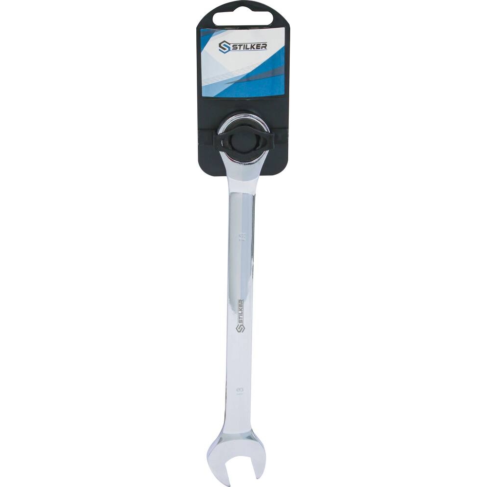 Clé mixte droite à cliquet de 18mm 72 dents - carte STILKER - 68762