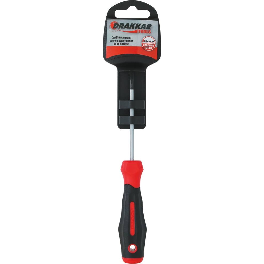 Tournevis plat lame droite 3,5x75mm - carte DRAKKAR TOOLS - 69079