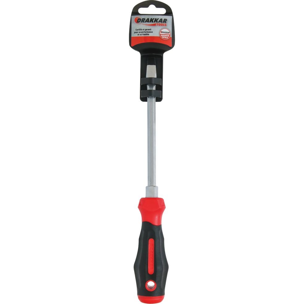 Tournevis plat avec écrou 8x150mm - carte DRAKKAR TOOLS - 69135