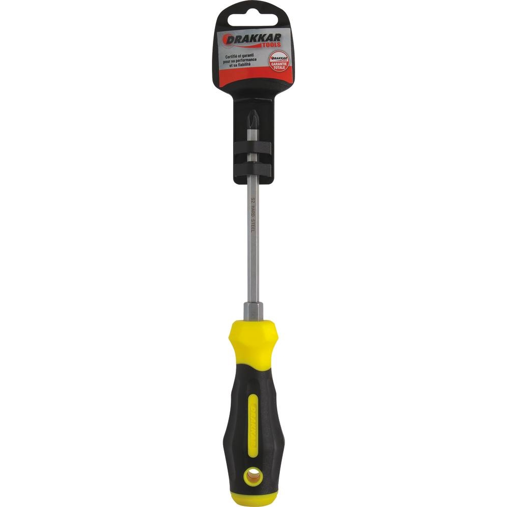 Tournevis Phillips avec écrou PH2 125mm - carte DRAKKAR TOOLS - 69280