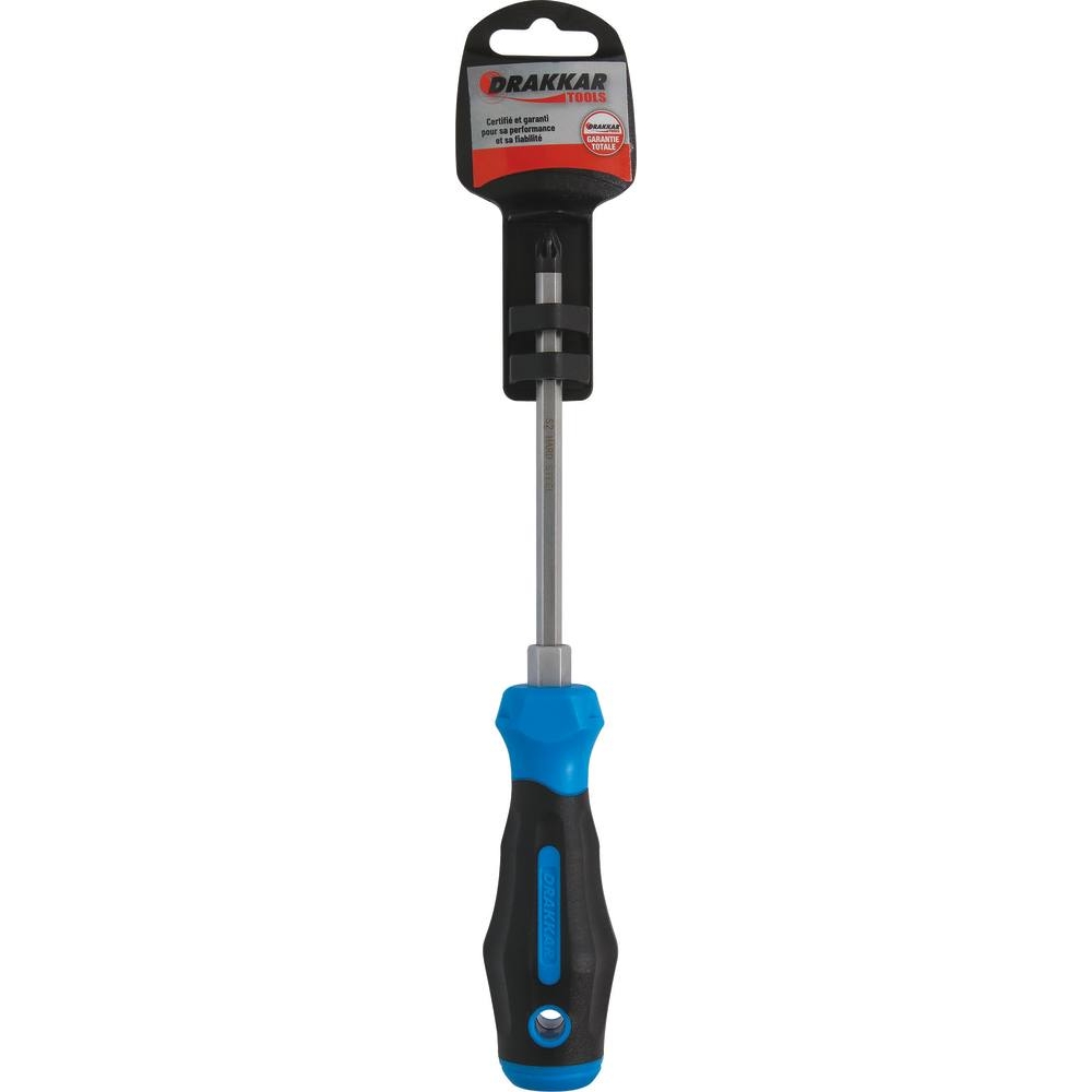Tournevis Pozidriv avec écrou PZ2 125mm - carte DRAKKAR TOOLS - 69433