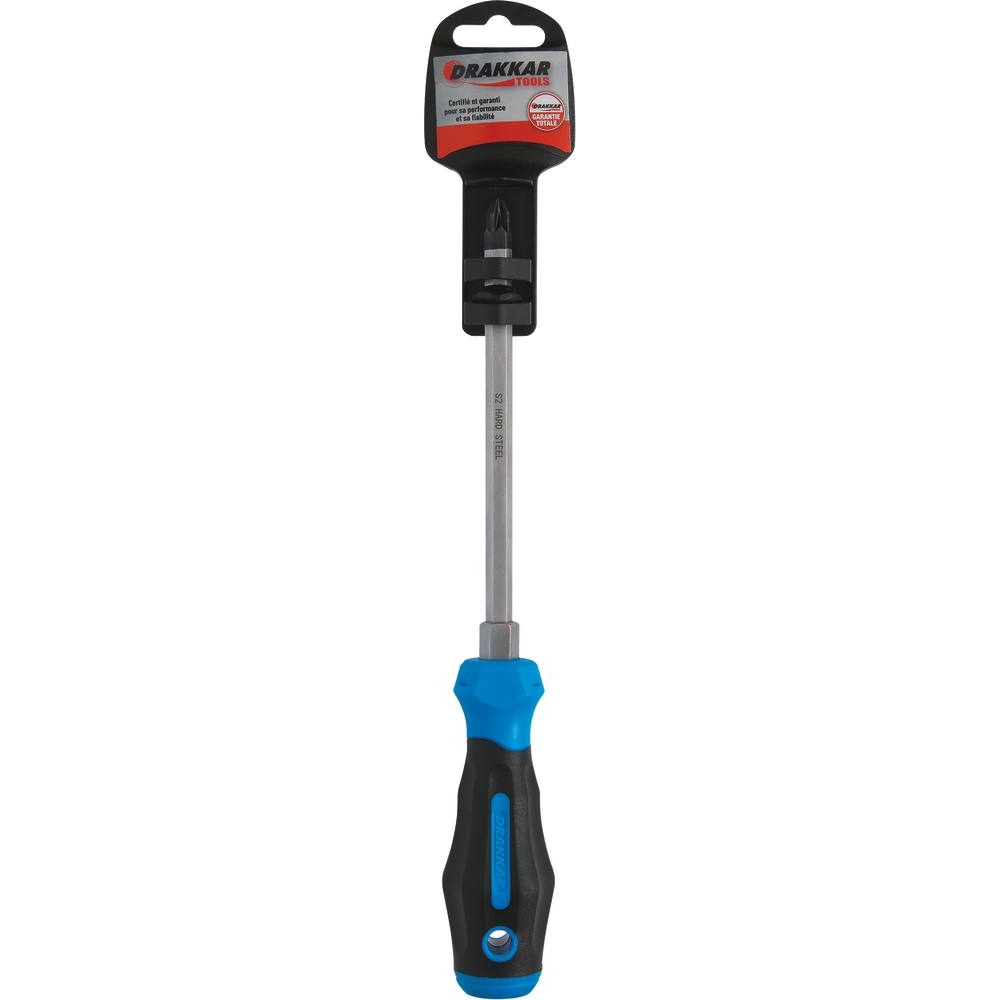 Tournevis Pozidriv avec écrou PZ3 150mm - carte DRAKKAR TOOLS - 69439