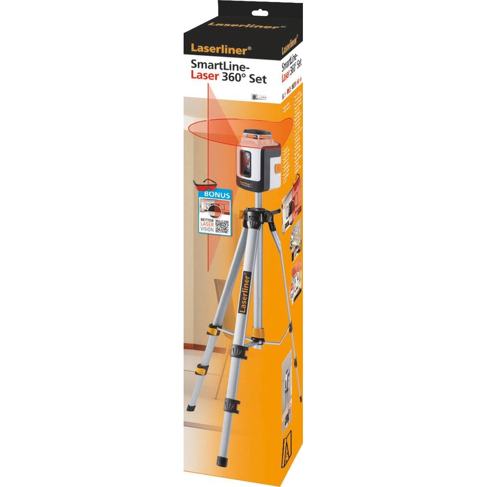 Niveau laser en croix automatique avec trépied + récepteur LASERLINER - 70828