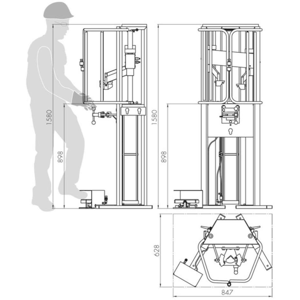 Compresseur de ressorts pneumatique 2,5T GOVONI - 71252