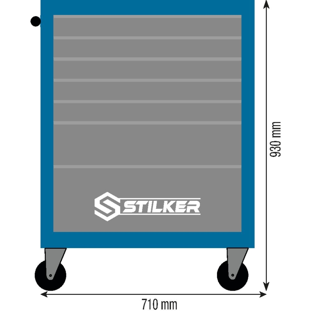 Servante d'atelier 7 tiroirs 710x465x930mm STILKER - 72520